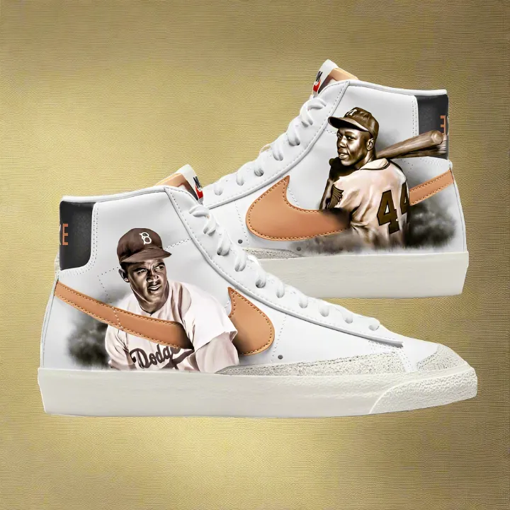 Legends of the Diamond: Hank Aaron & Jackie Robinson Tribute Nike Blazer Mid '77 Sneakers
