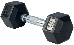 LIFE SPORT RUBBER DUMBBELL 12LB