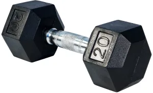 LIFE SPORT RUBBER DUMBBELL 20LB