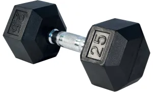 LIFE SPORT RUBBER DUMBBELL 25LB