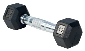 LIFE SPORT RUBBER DUMBBELL 3LB