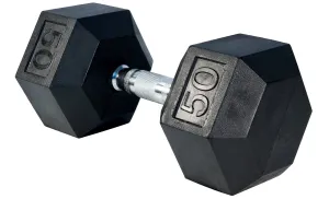 LIFE SPORT RUBBER DUMBBELL 50LB