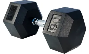 LIFE SPORT RUBBER DUMBBELL 90LB