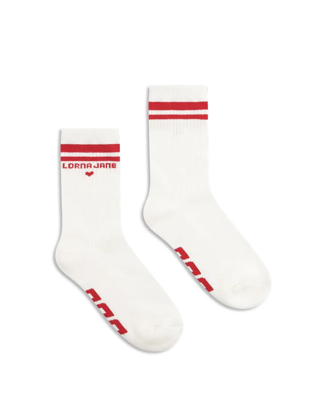 Lorna Jane With Love Crew Socks - Cream