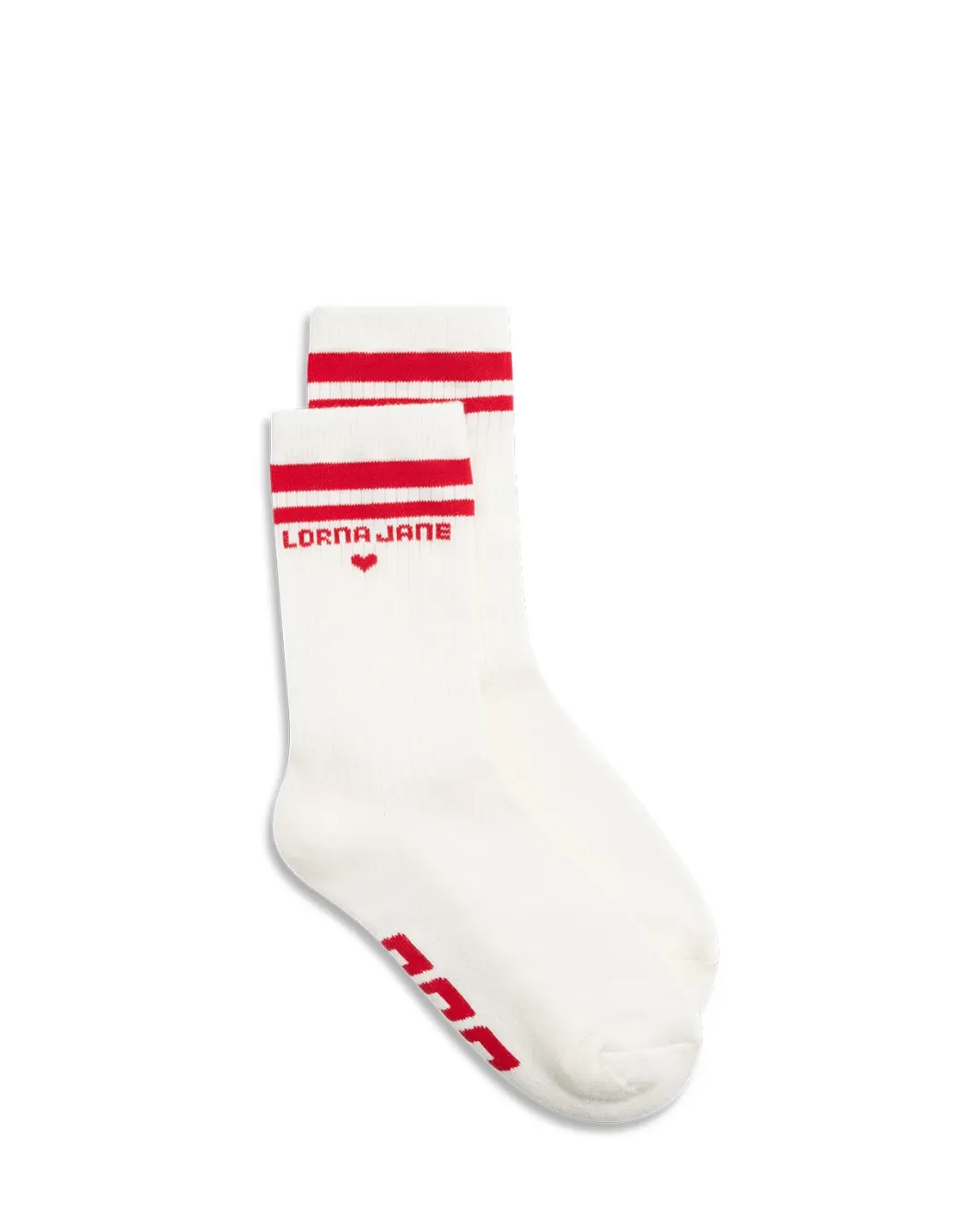 Lorna Jane With Love Crew Socks - Cream