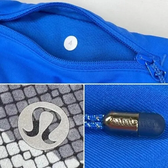 Lululemon Speed Shorts Mini Ziggy Snake Print Running Blue Black Gray Size 4 EUC