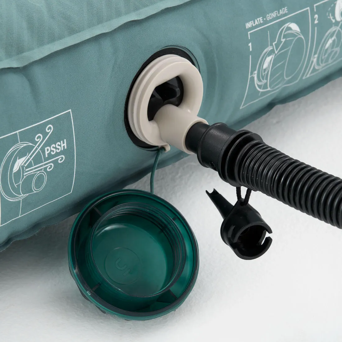 Matelas gonflable de camping - air seconds comfort 70 cm - 1 personne