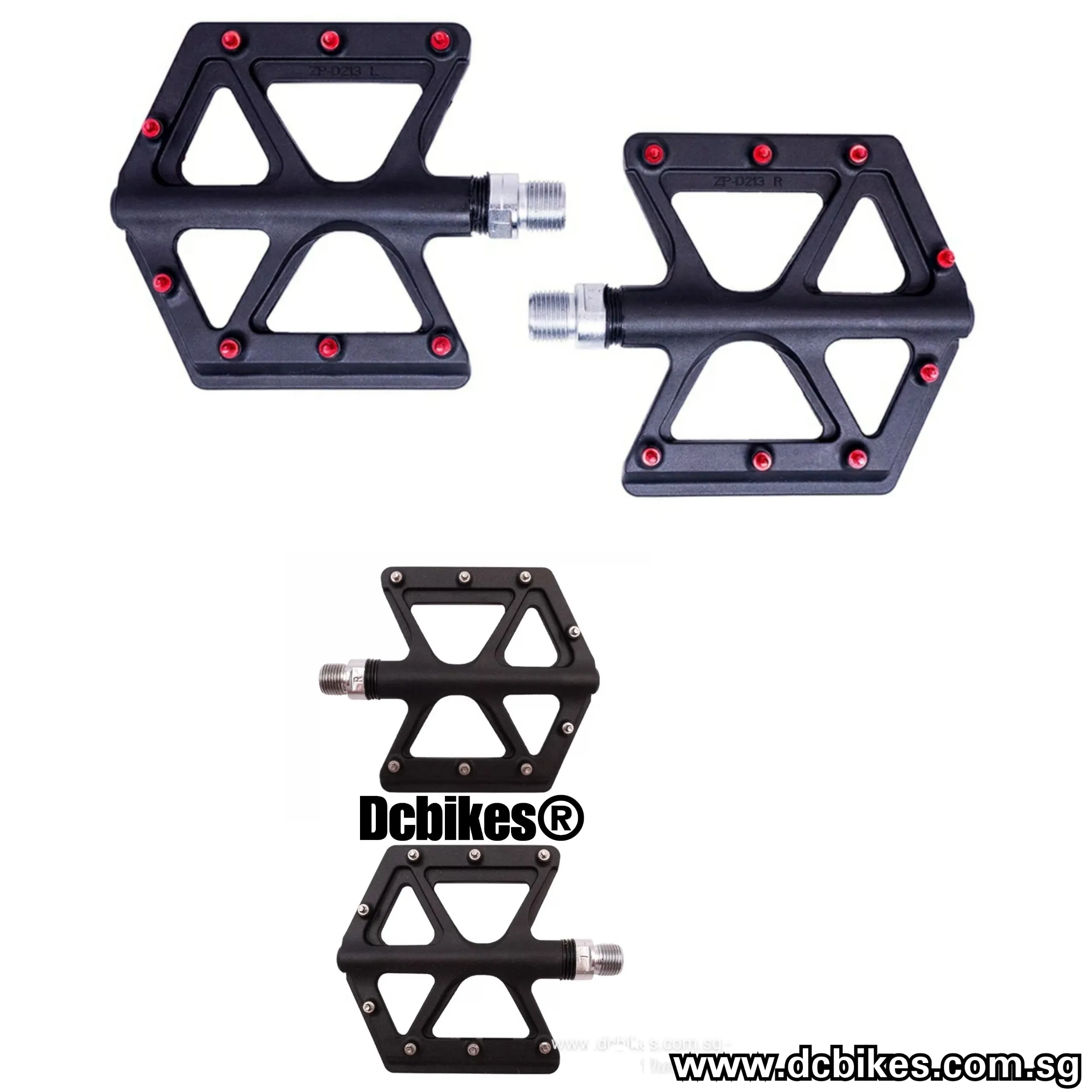 Matt Black Carbon Fiber Composite Ultralight MTB Flat Pedals 235g