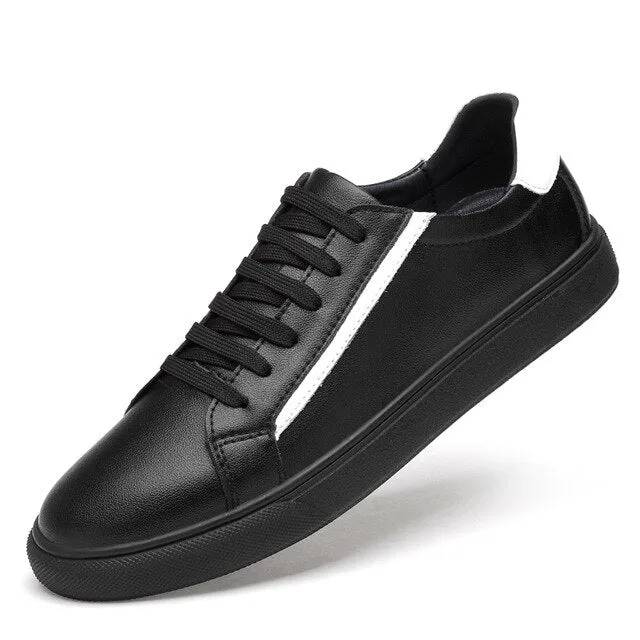 Men Spring Autumn genuine Leather Lace-up Flat Shoes fashion Waterproof outdoor Casual Men Shoes Lace-Up Comfortable Shoes men