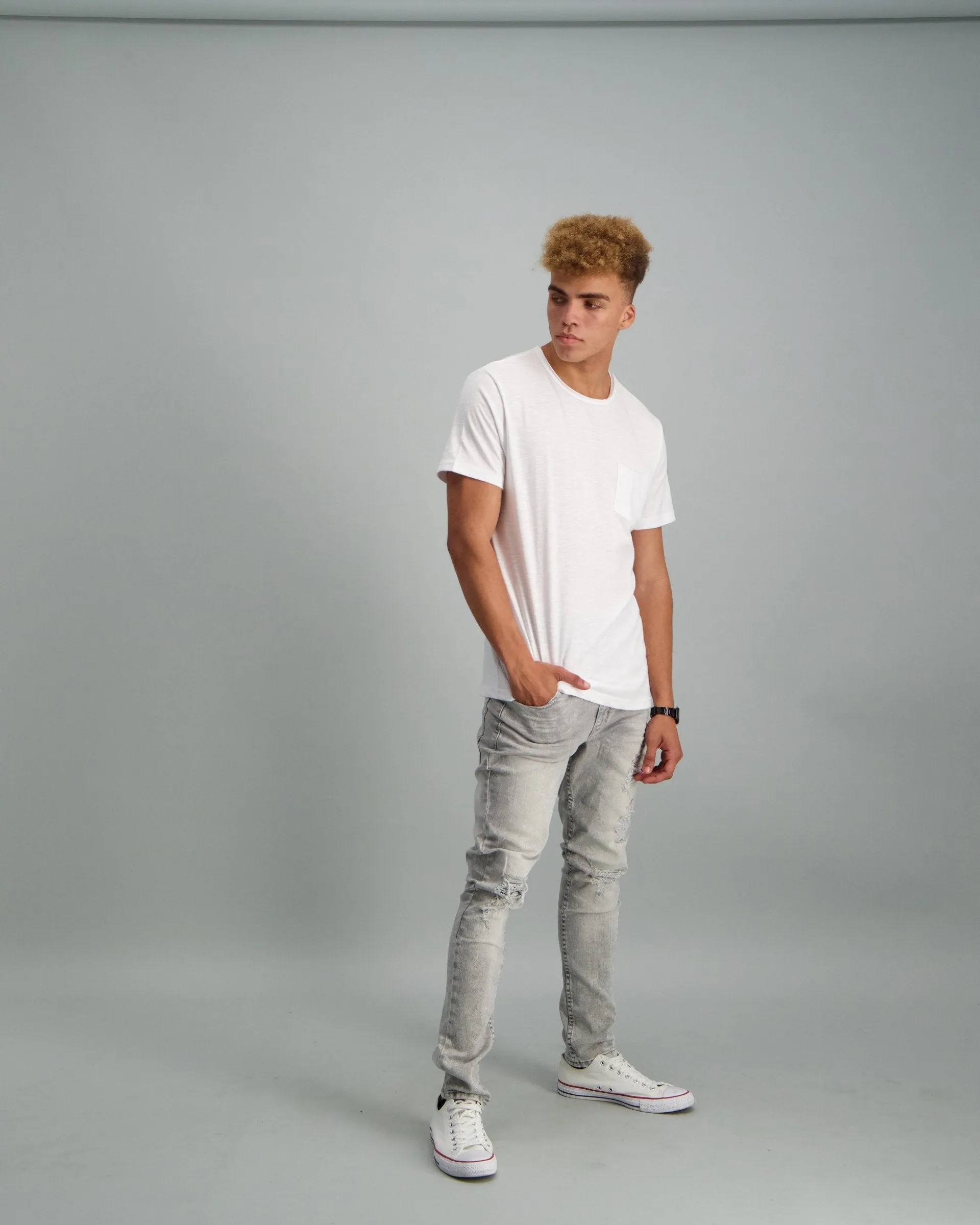 Men's Grey Super Skinny Denim Jean