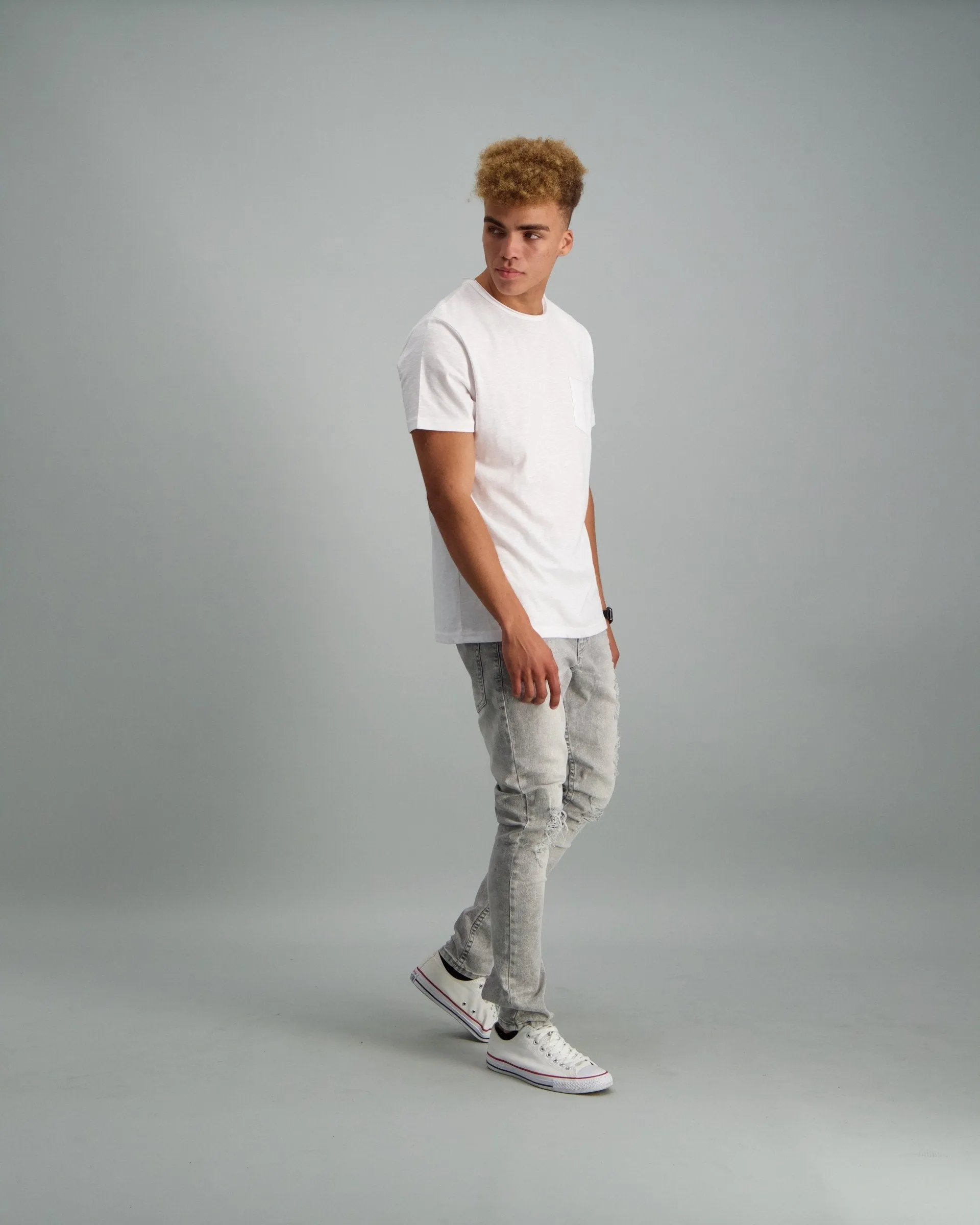 Men's Grey Super Skinny Denim Jean
