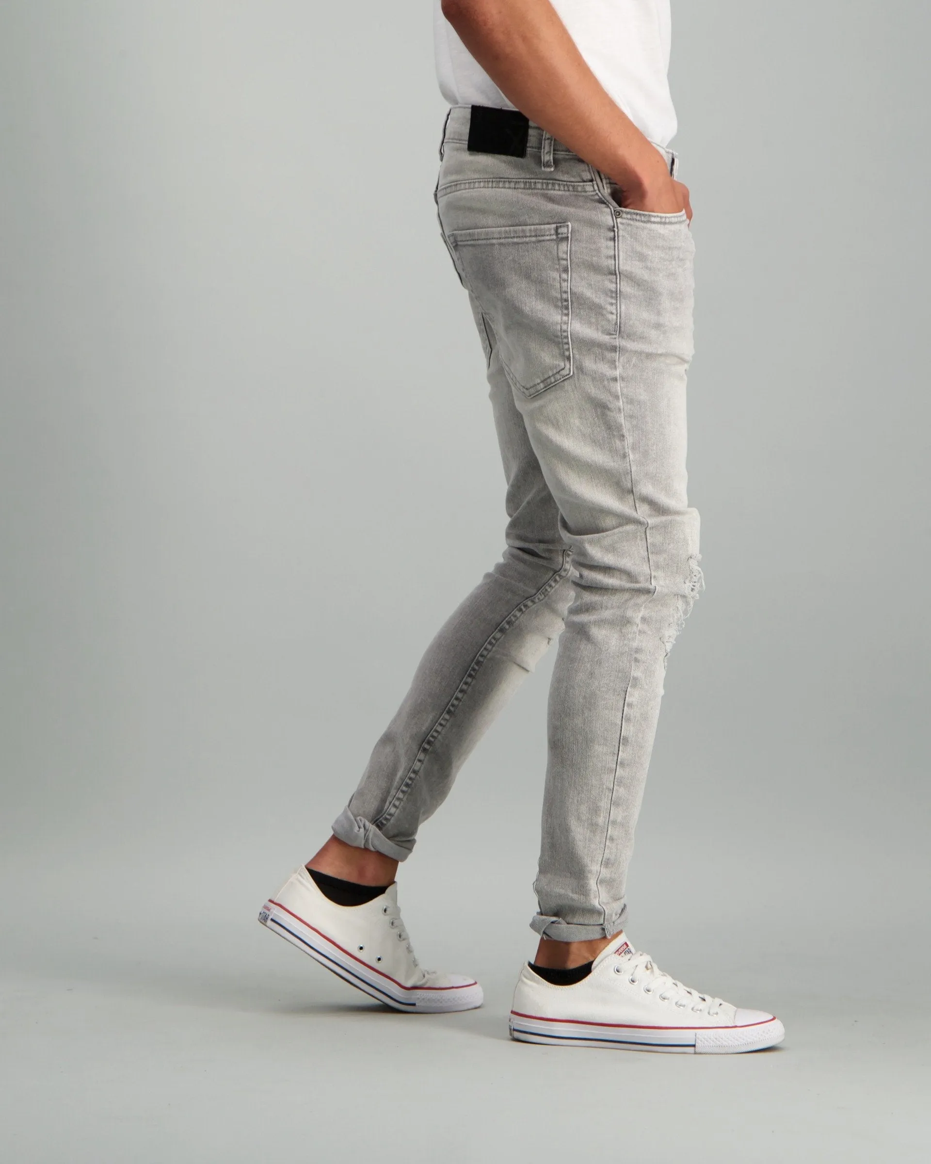 Men's Grey Super Skinny Denim Jean