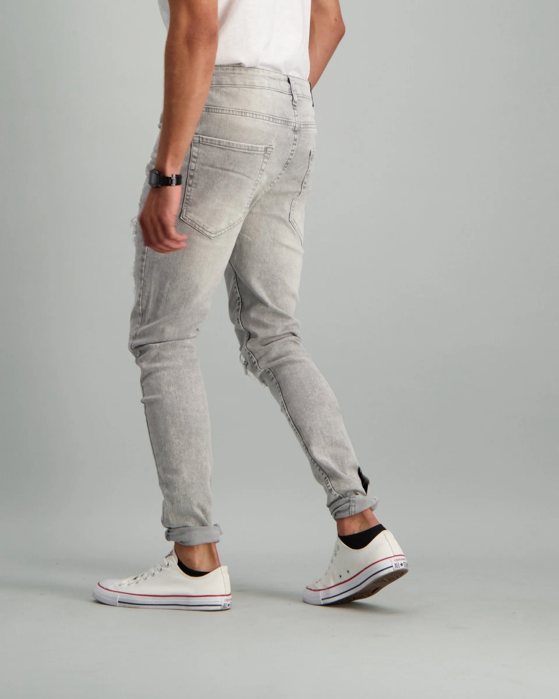 Men's Grey Super Skinny Denim Jean