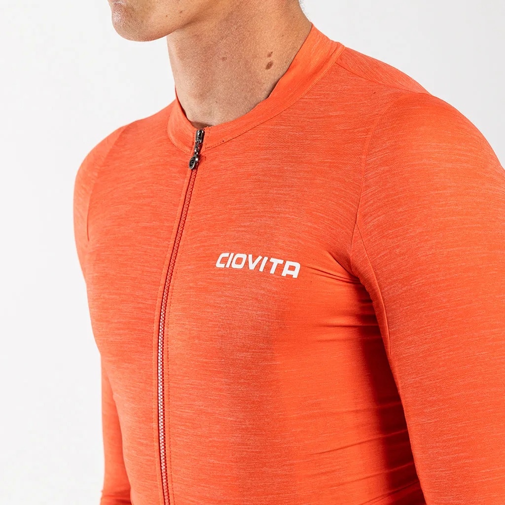 Men's Librio Long Sleeve Race Fit Jersey (Tangerine)