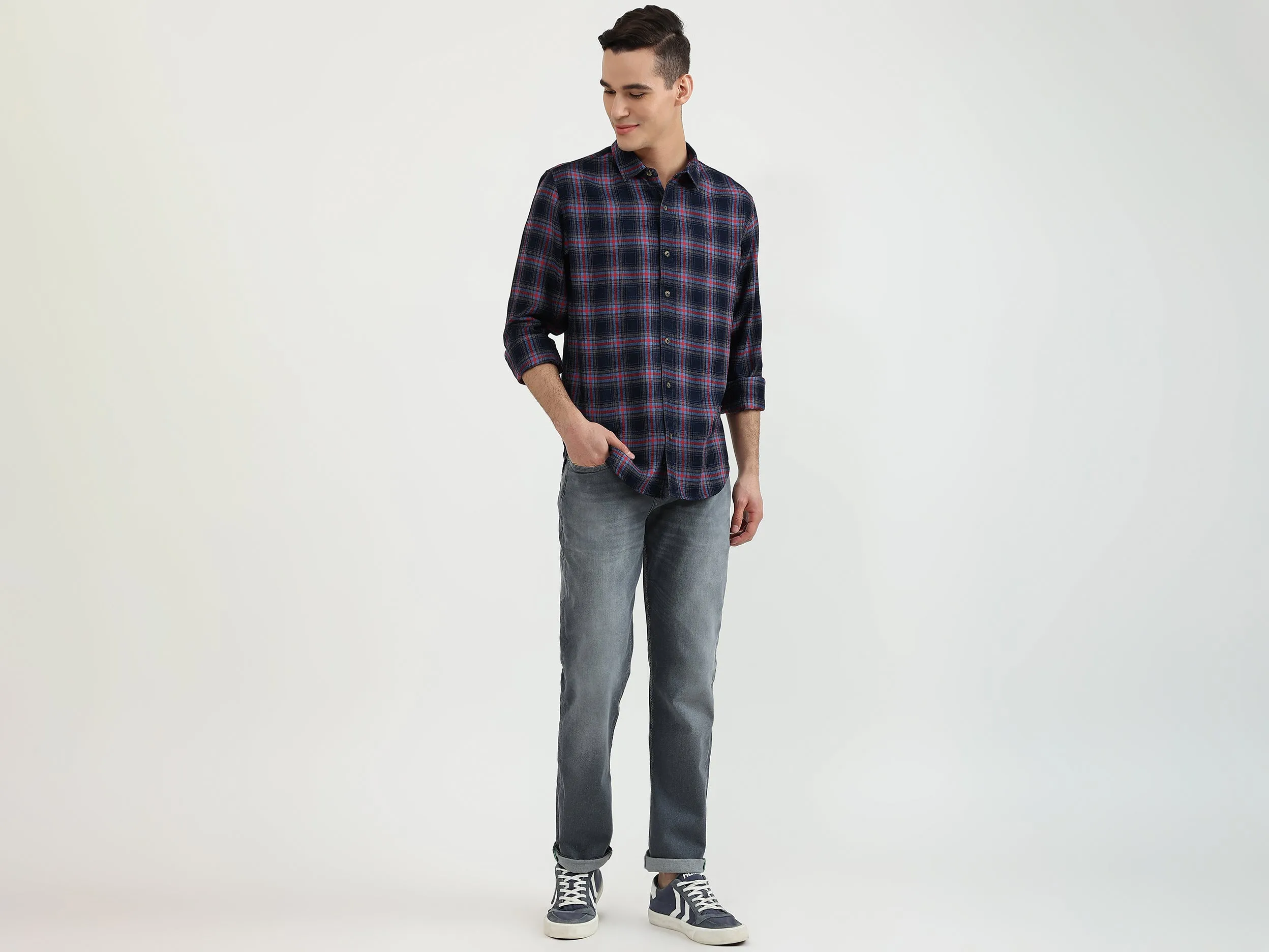 Mens Slim Fit Check Shirt
