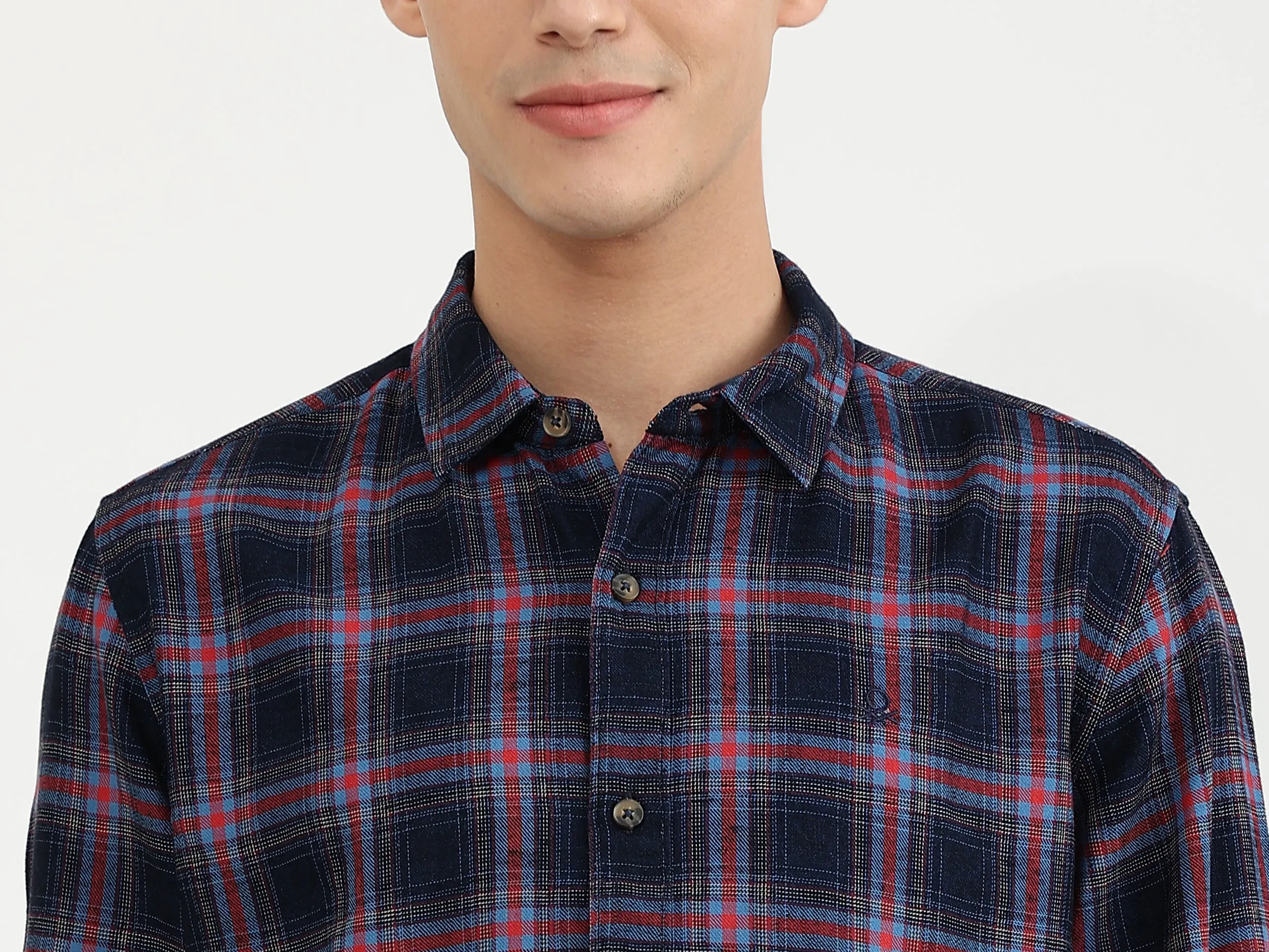 Mens Slim Fit Check Shirt