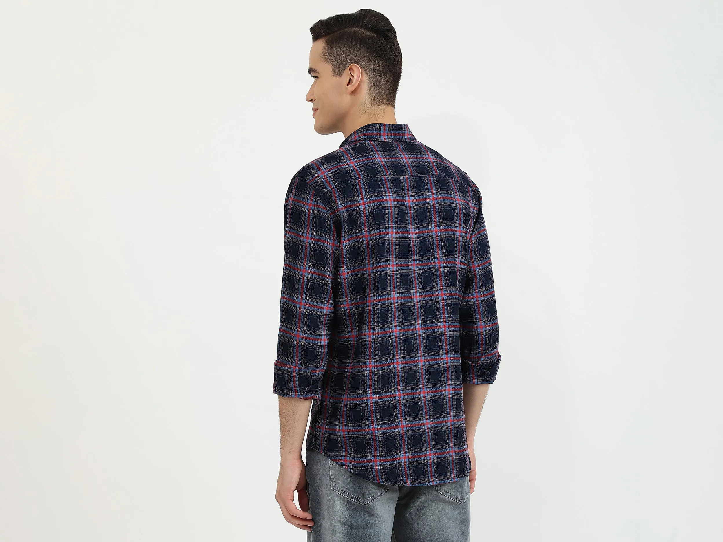 Mens Slim Fit Check Shirt