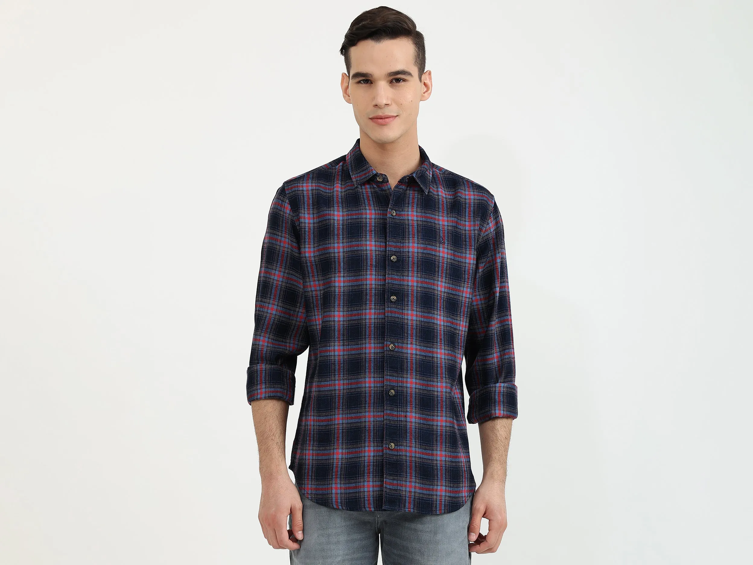Mens Slim Fit Check Shirt