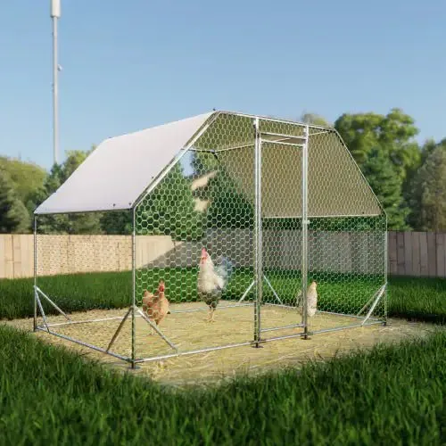 Metal Large Chicken Coop Walk-in Poultry Cage