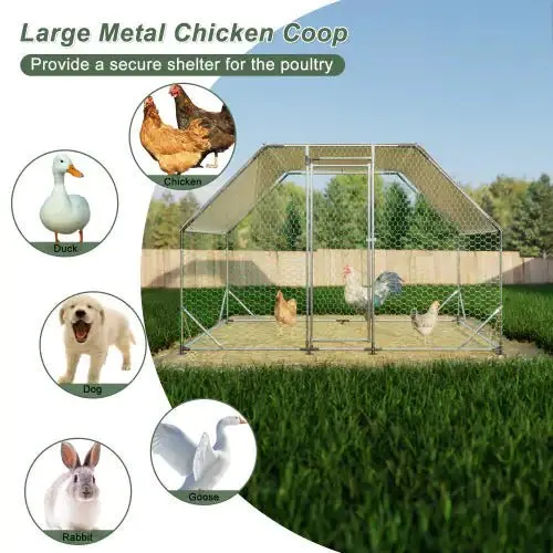 Metal Large Chicken Coop Walk-in Poultry Cage