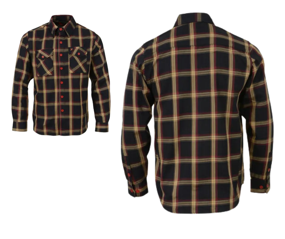 Milwaukee Plaid Red/Tan/Black Flannel CLOSEOUT