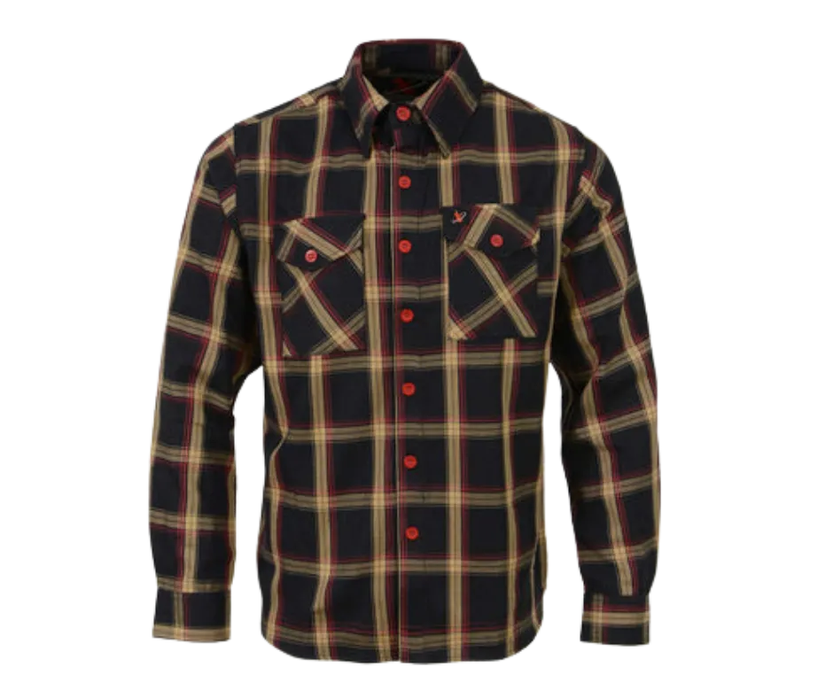 Milwaukee Plaid Red/Tan/Black Flannel CLOSEOUT