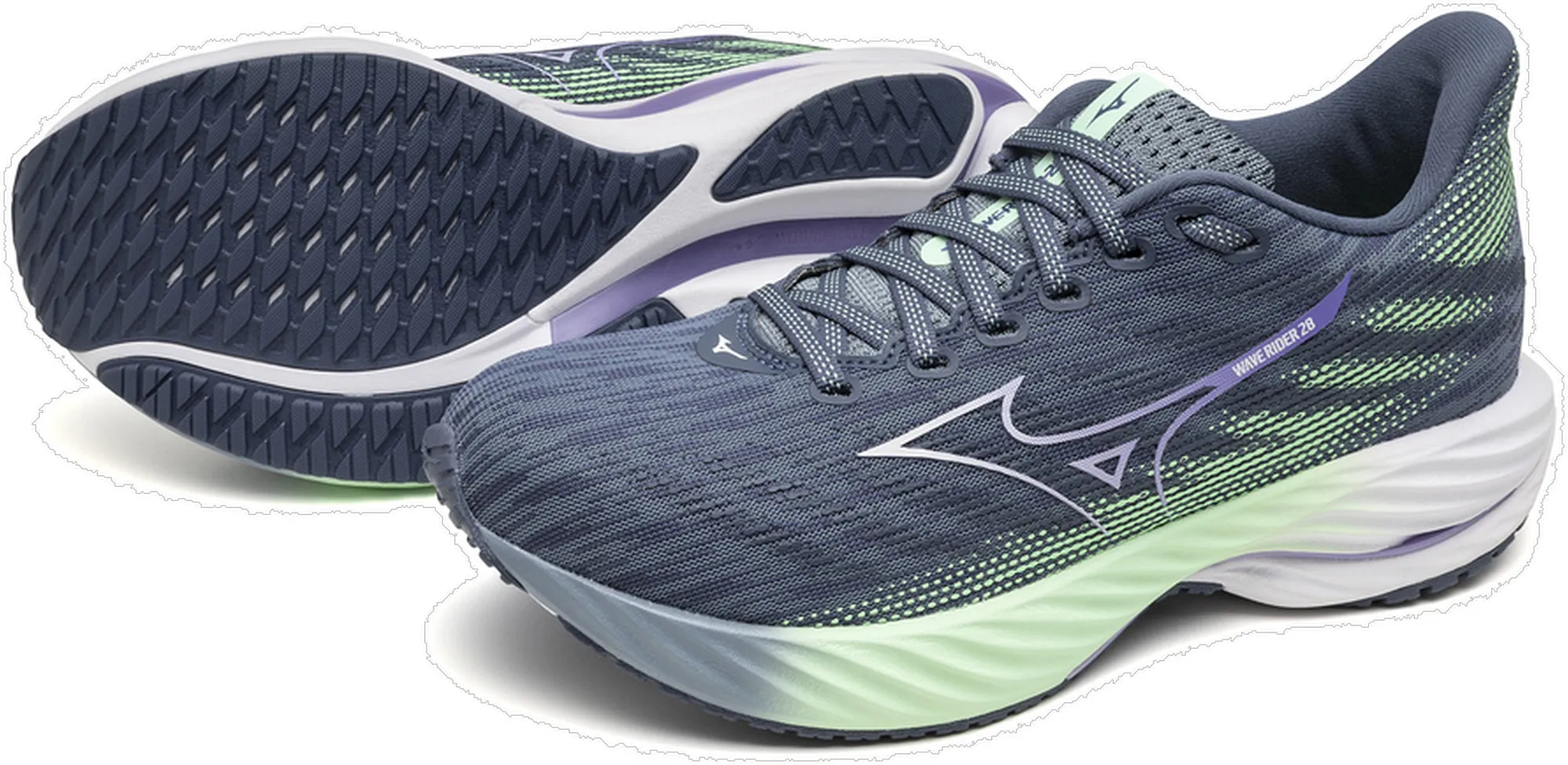 Mizuno Wave Rider 28 Womens Running Shoes - Blue