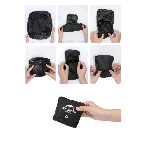 Naturehike Outdoor Bag Pack Cover Q-9B L(55-75L) -Black