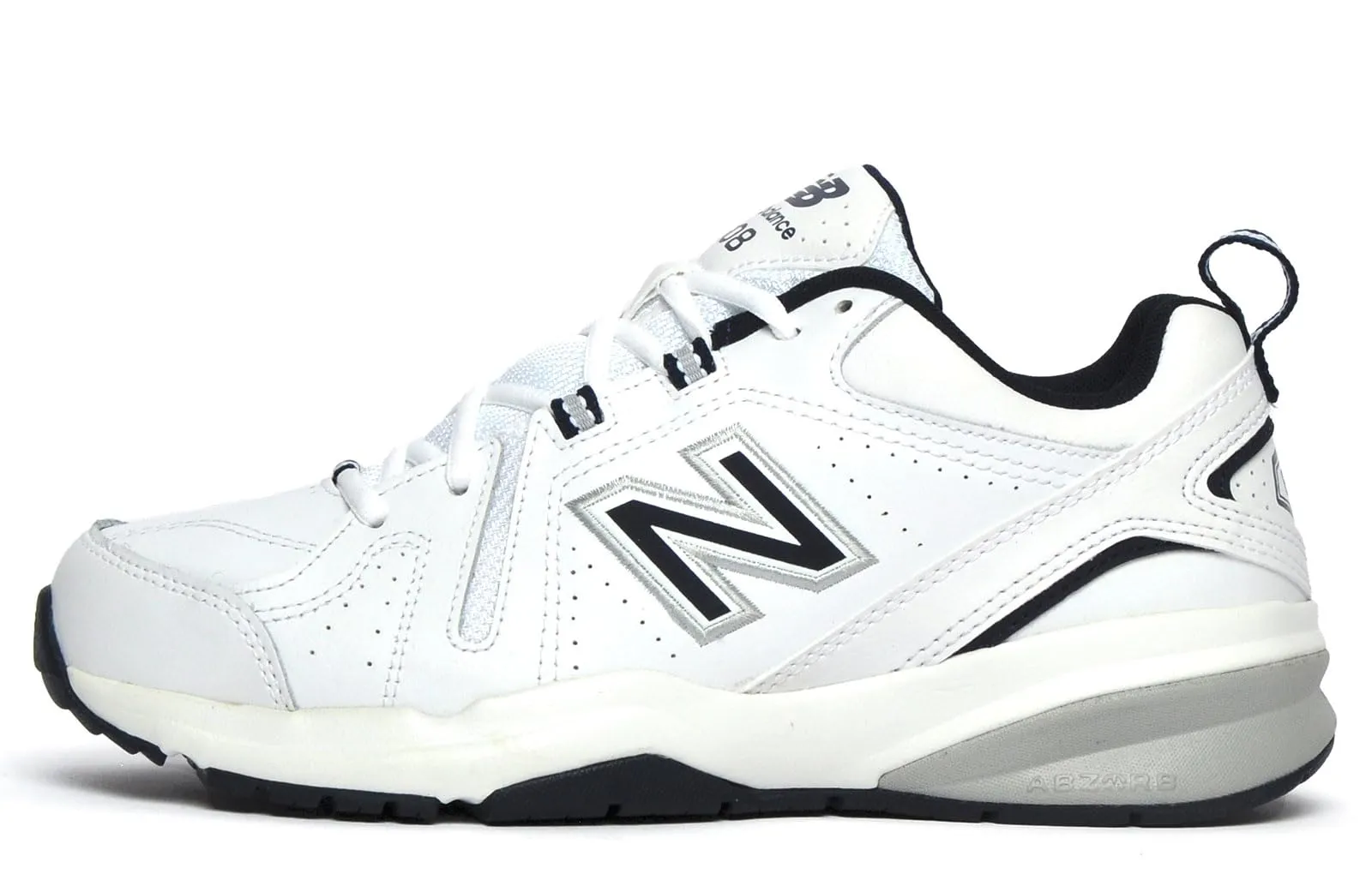 New Balance Men's 608 V5 Casual Comfort Cross Trainer, White/Navy, 10.5