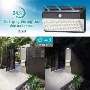 New in box! 2 Pack Solar Motion Sensor (118 LED) Security Lights for deck, fence, pathway etc!