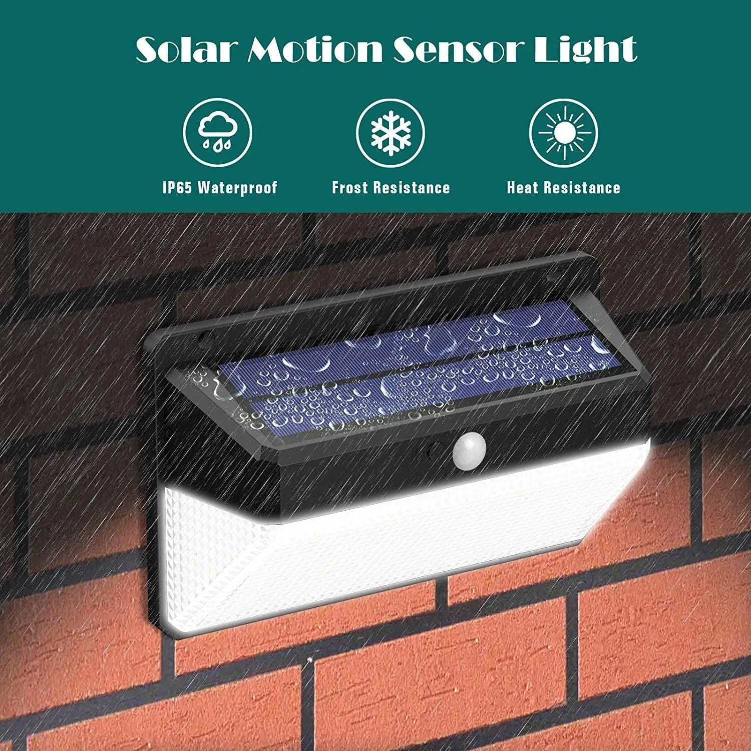 New in box! 2 Pack Solar Motion Sensor (118 LED) Security Lights for deck, fence, pathway etc!