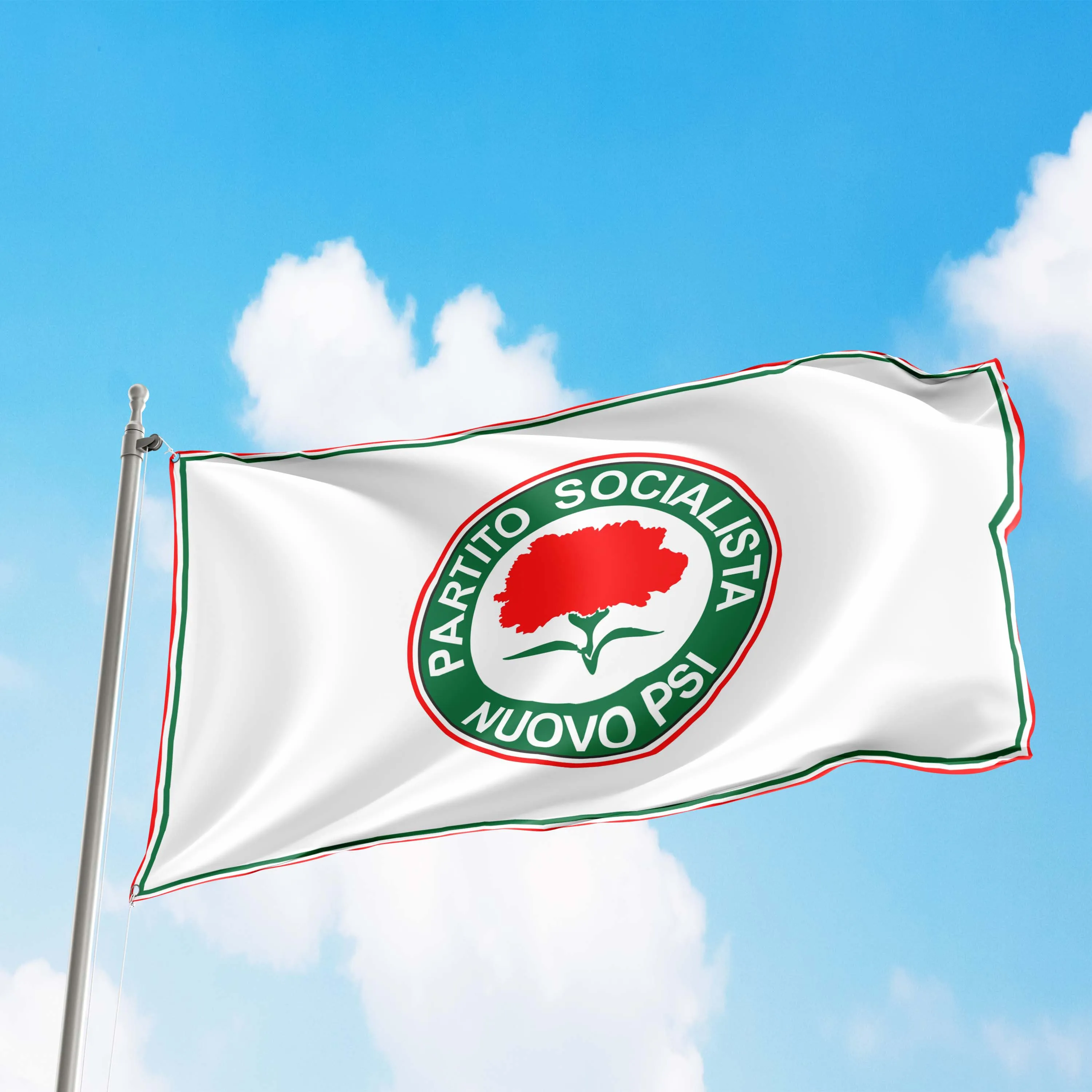 New Italian Socialist Party Italy Flag Banner