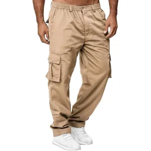 NEW Retails $60 Sz XL AIFARLD Mens Cargo Pants With Pockets Cotton Hiking Sweatpants Casual Athletic Jogger Sports Outdoor Trousers Relaxed Fit Khaki