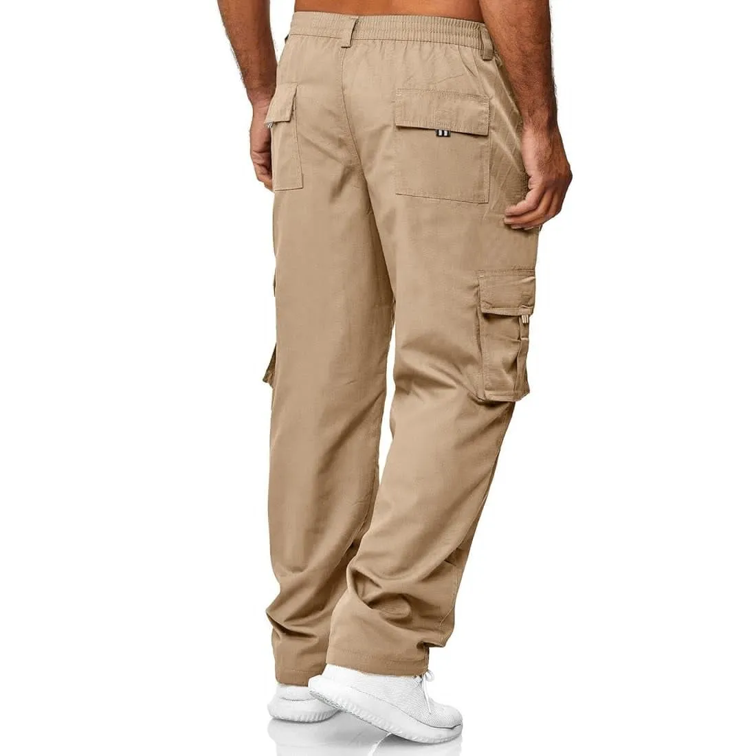 NEW Retails $60 Sz XL AIFARLD Mens Cargo Pants With Pockets Cotton Hiking Sweatpants Casual Athletic Jogger Sports Outdoor Trousers Relaxed Fit Khaki