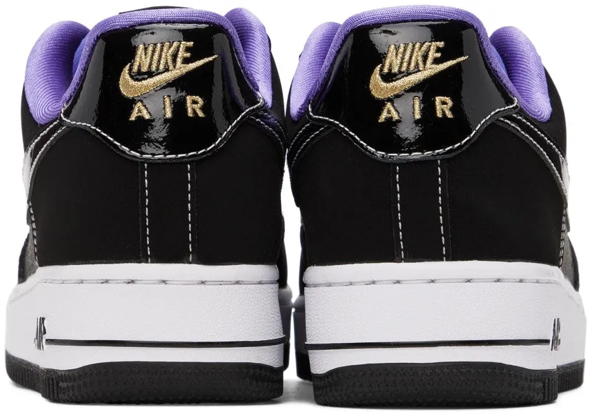 NIKE Black & Purple Air Force 1 '07 LV8 Low Sneakers