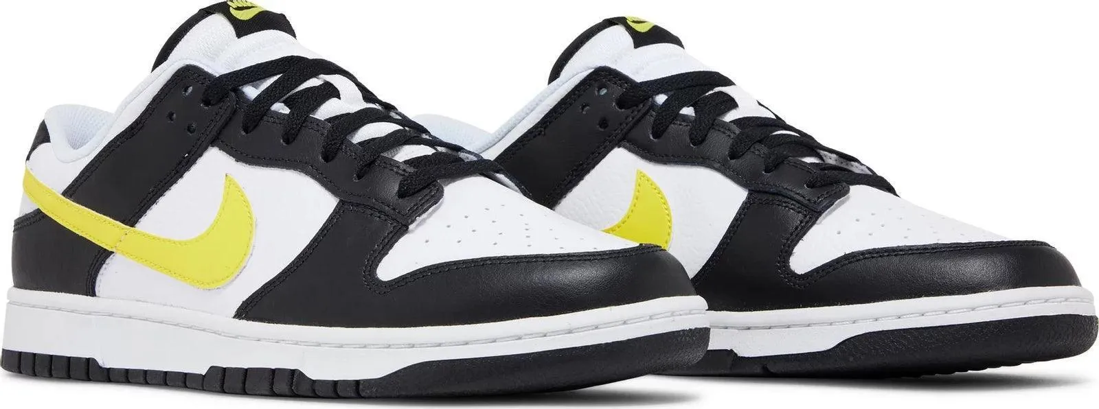 Nike Dunk Low Panda Yellow Swoosh