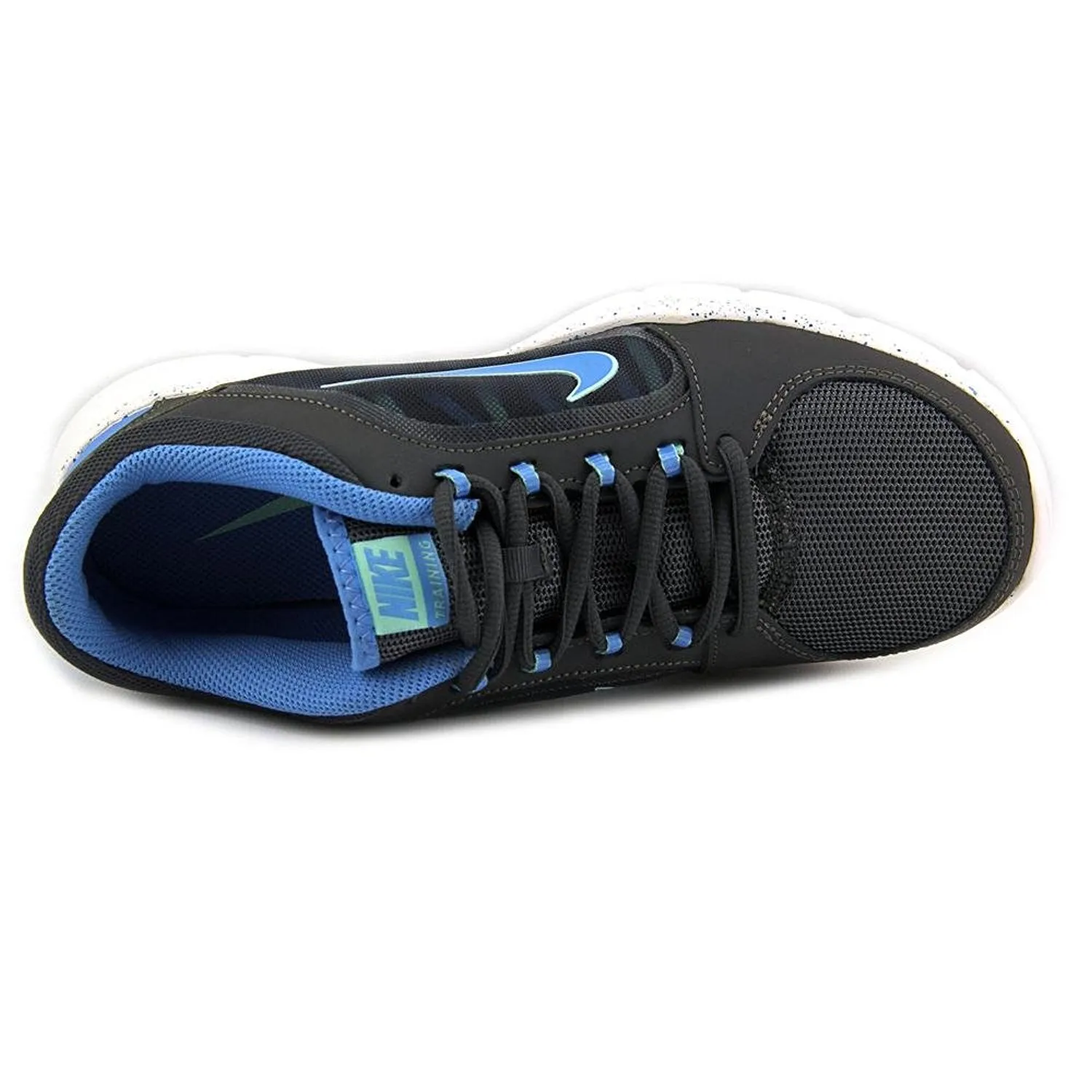 Nike Flex Trainer 4 Dark Grey Medium Mint University Blue Running Shoes Size 8