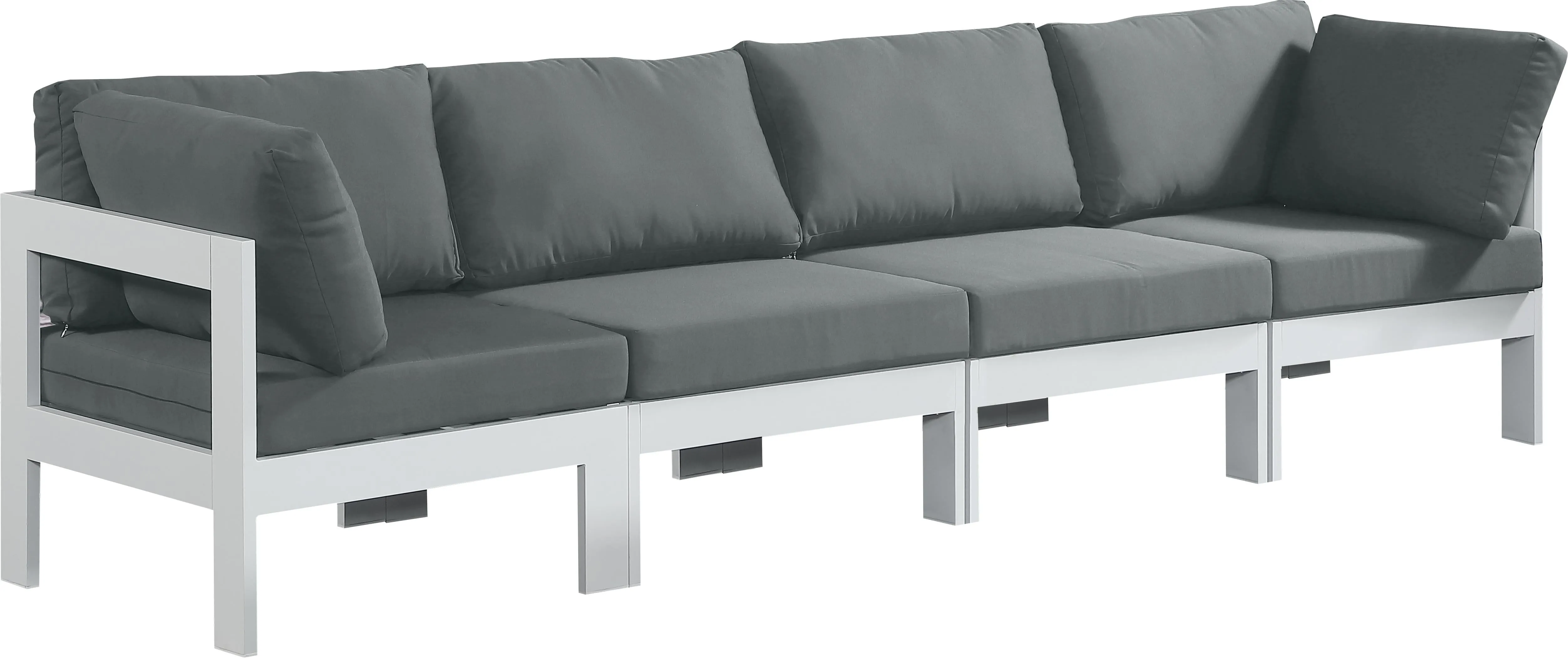 Nizuc Grey Waterproof Fabric Outdoor Patio Modular Sofa