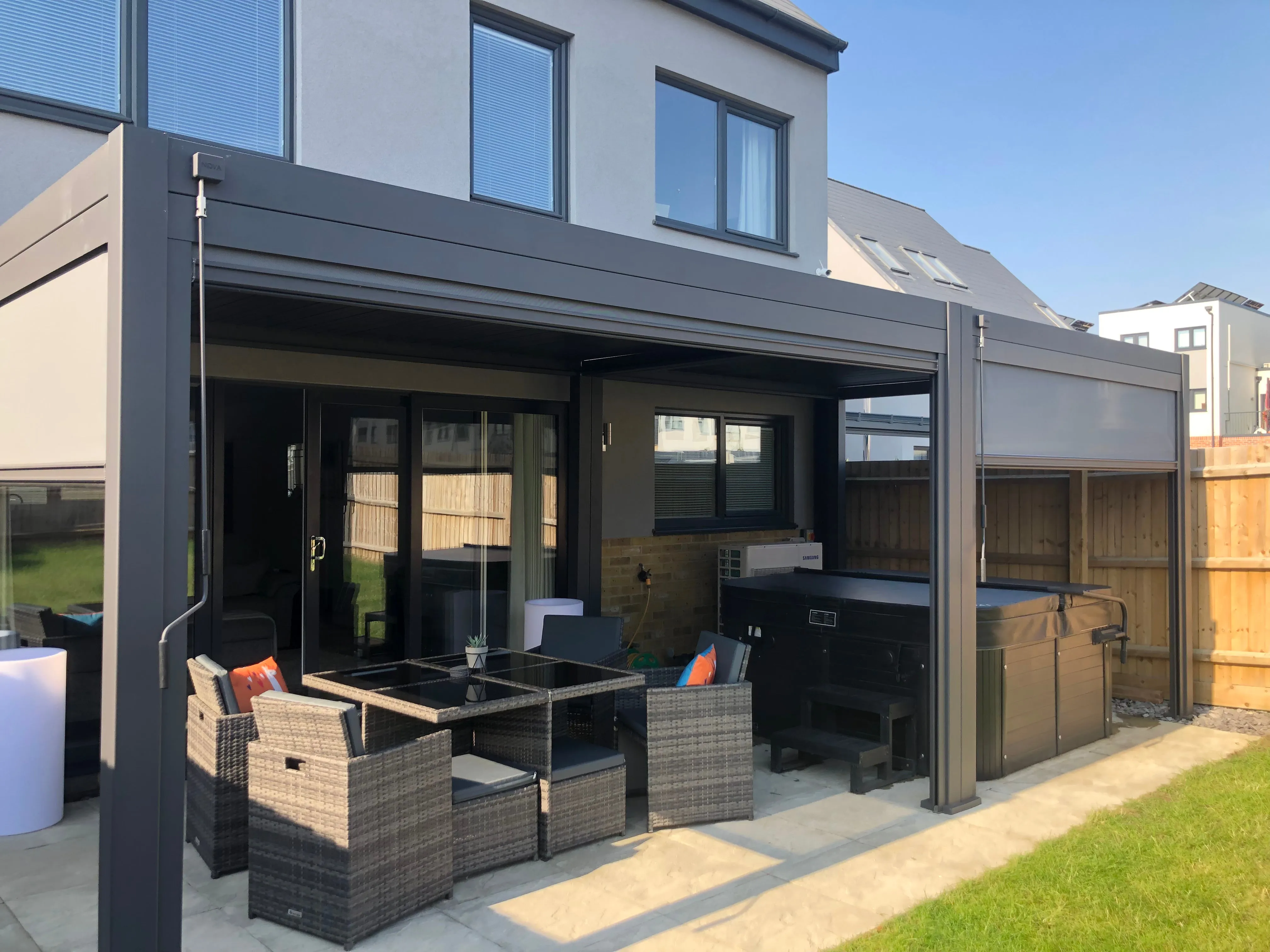 Nova Titan 8m x 3.6m Rectangular Aluminium Pergola
