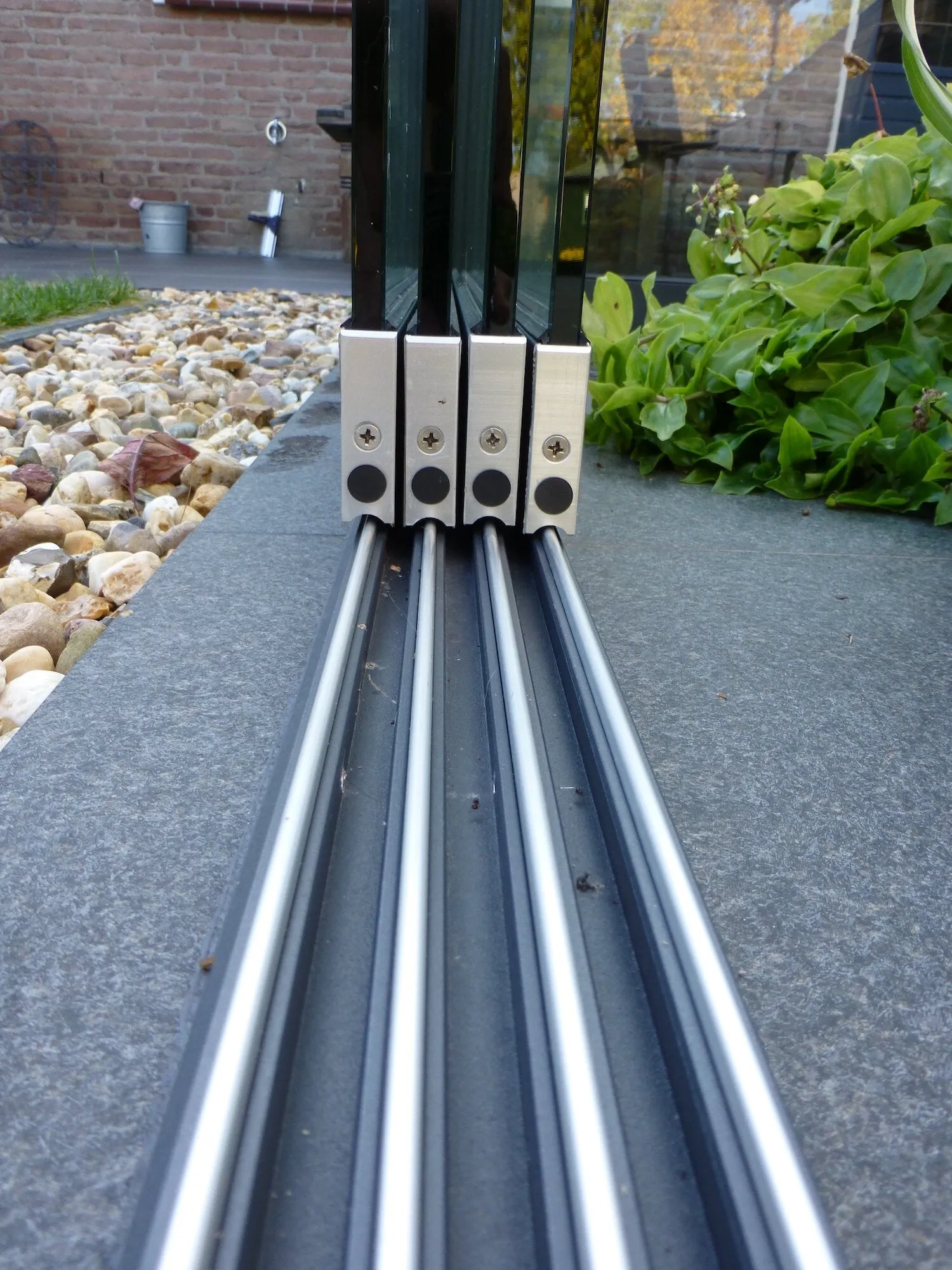 Nova Titan Aluminium Pergola 6m x 3.6m Rectangular optional Glass sliding Doors - Grey