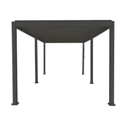 Nova Titan Aluminium Pergola 6m x 3.6m Rectangular optional Glass sliding Doors - Grey