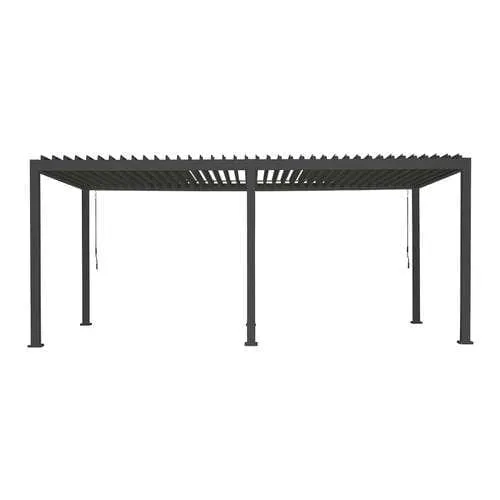 Nova Titan Aluminium Pergola 6m x 3.6m Rectangular optional Glass sliding Doors - Grey