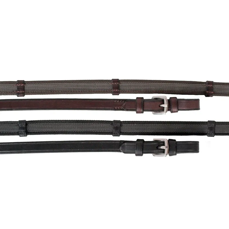 Nunn Finer Sure Grip Reins With Leather Hand Stops
