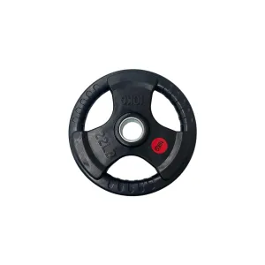 Olympic Rubber Coated Tri Grip Plate | 10kg [Sold In Pairs]