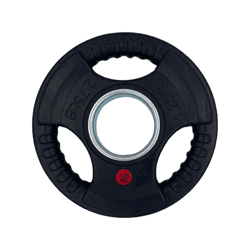 Olympic Rubber Coated Tri Grip Plate | 1.25kg [Sold In Pairs]
