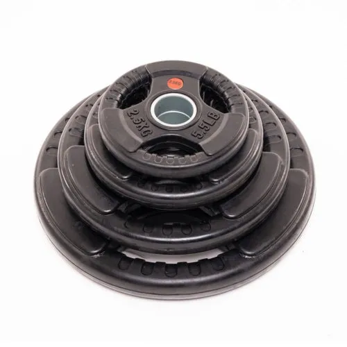 Olympic Rubber Coated Tri Grip Plate | 2.5kg [Sold In Pairs]