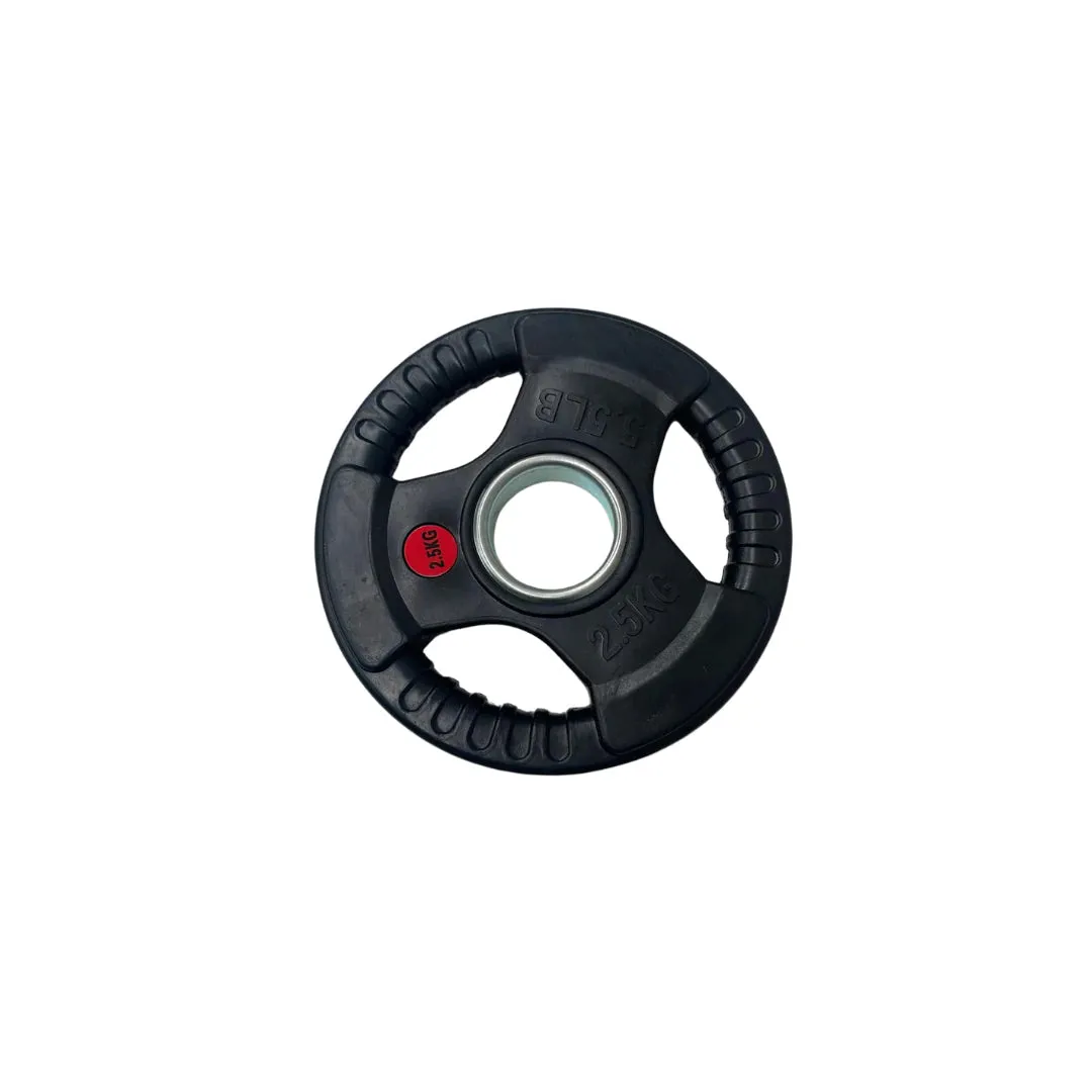 Olympic Rubber Coated Tri Grip Plate Package | 100kg