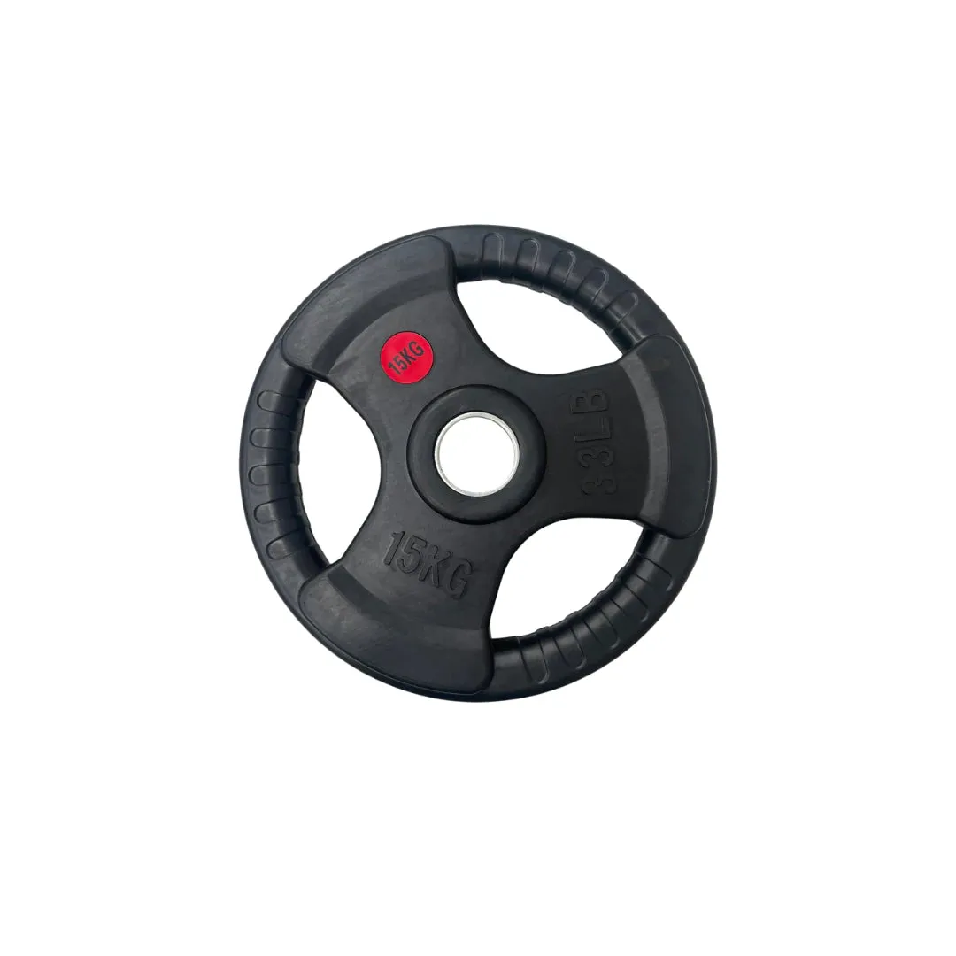 Olympic Rubber Coated Tri Grip Plate Package | 100kg