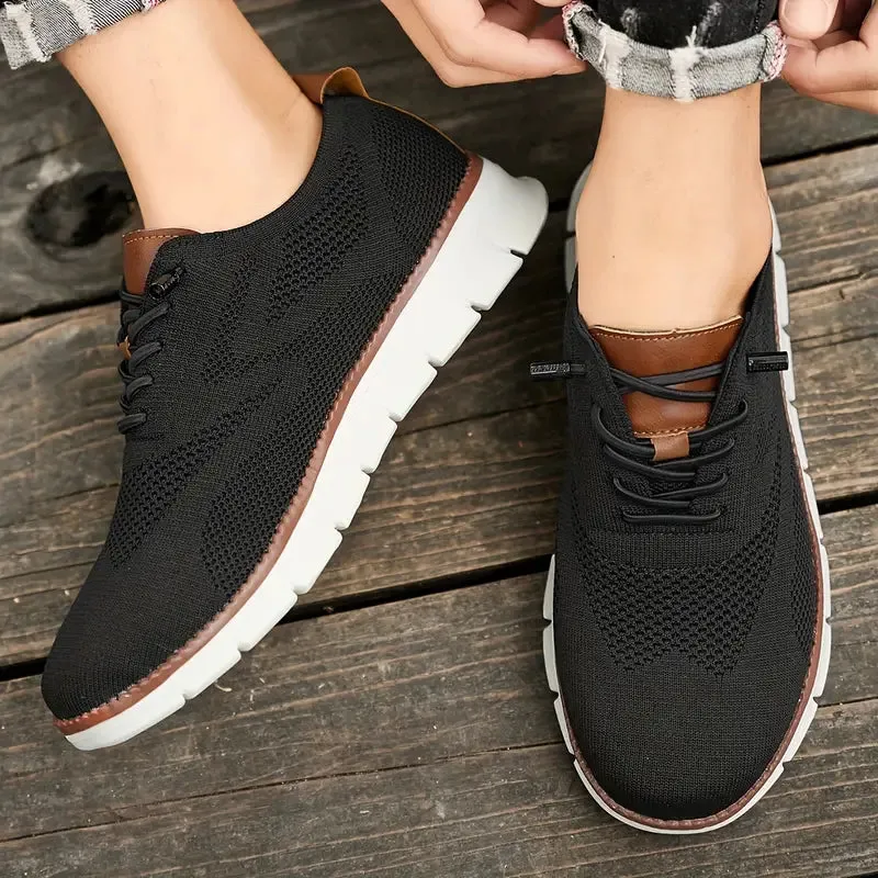 Orthopedic Men’s Lace-Up Shoes – Soft, Breathable & Ultra-Lightweight