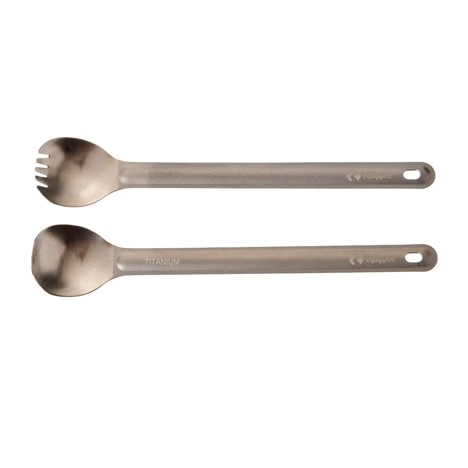 OUTDOOR EQUIPPED TITANIUM UTENSIL